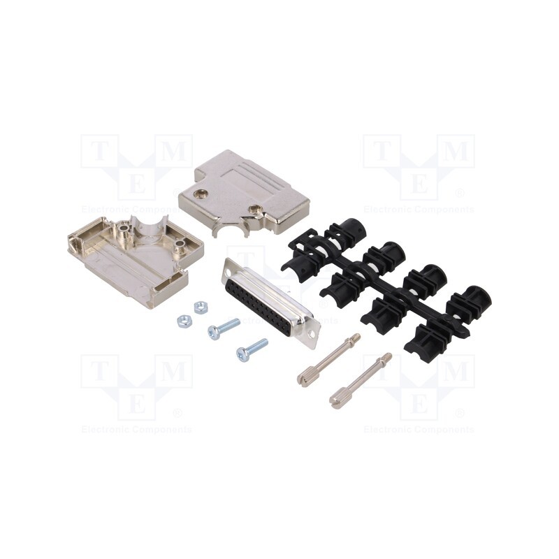 1 pcs x ENCITECH - 6355-0010-13 - D-Sub, PIN: 25, plug, female, soldering, for cable, black