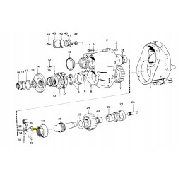 Differential pin of a Volvo loader dump truck