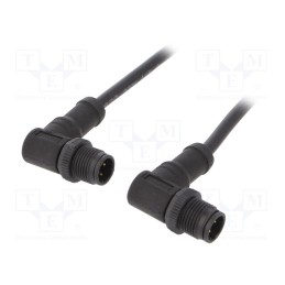 1 pcs x AMPHENOL LTW - MSDP04MR-SDPMR-SD001 - Cable: for sensors/automation, PIN: 4, M12-M12, D code-Ethernet