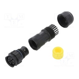 1 pcs x AMPHENOL LTW - CC-03BMFB-QL8MPP - Connector: circular, female, plug, screw terminal, PIN: 3, X-Lok