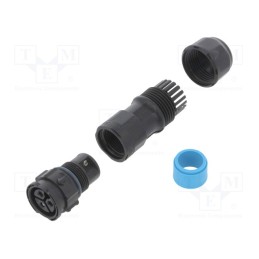 1 pcs x AMPHENOL LTW - CC-03BMFB-QL8LPP - Connector: circular, female, plug, screw terminal, PIN: 3, X-Lok