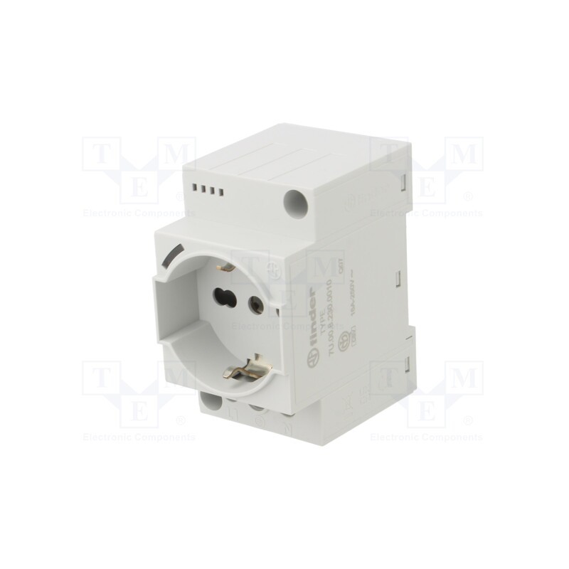 1 pcs x FINDER - 7U.00.8.230.0010 - Connector: AC supply, female, socket, 250VAC, 16A, Type: with LED