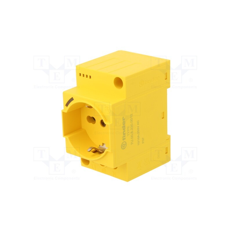1 pcs x FINDER - 7U.00.8.230.0012 - Connector: AC supply, female, socket, 250VAC, 16A, Type: with LED