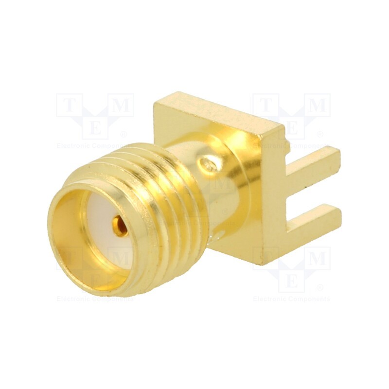 1 pcs x AMPHENOL RF - 132322 - Plug, SMA, female, card edge, straight, 50Ω, SMT, for cable, PTFE