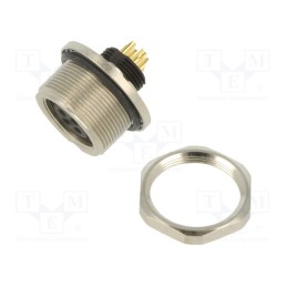 1 pcs x BINDER - 09 0412 80 04 - Connector: M9, socket, female, Plating: gold-plated, 125V, IP67