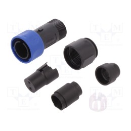 1 pcs x BULGIN - PXP4010/02S/6570 - Connector: circular, plug, female, PIN: 2, w/o contacts, for cable
