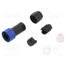 1 pcs x BULGIN - PXP4010/06P/6065 - Connector: circular, plug, male, PIN: 6, w/o contacts, for cable