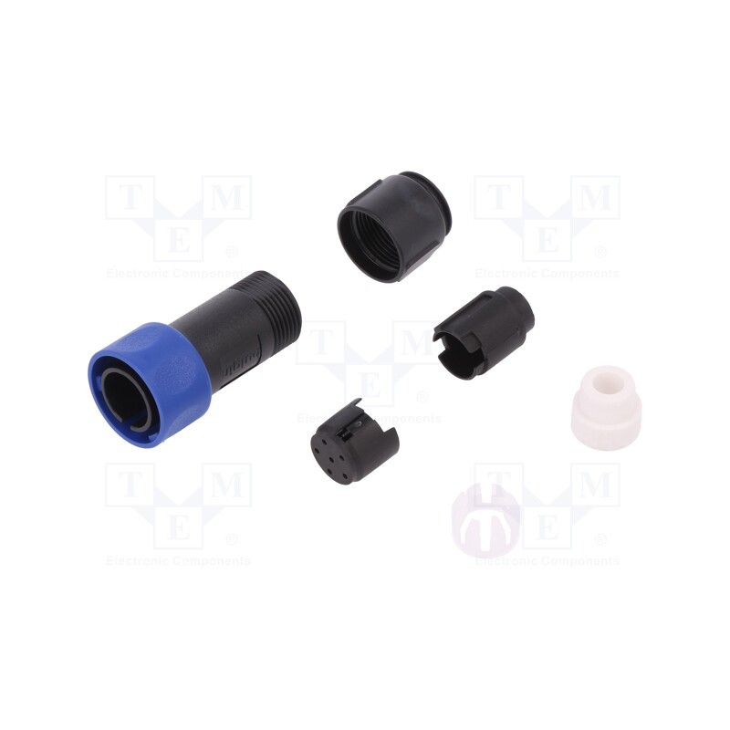 1 pcs x BULGIN - PXP4010/06P/6065 - Connector: circular, plug, male, PIN: 6, w/o contacts, for cable