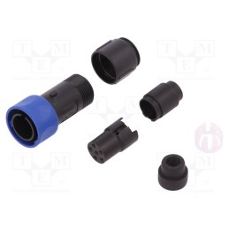 1 pcs x BULGIN - PXP4010/06S/6570 - Connector: circular, plug, female, PIN: 6, w/o contacts, for cable