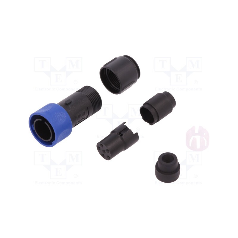 1 pcs x BULGIN - PXP4010/06S/6570 - Connector: circular, plug, female, PIN: 6, w/o contacts, for cable