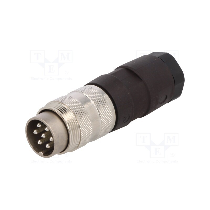 1 pcs x AMPHENOL - T3475002U - Connector: M16, plug, male, soldering, for cable, PIN: 7, 5A, 300V