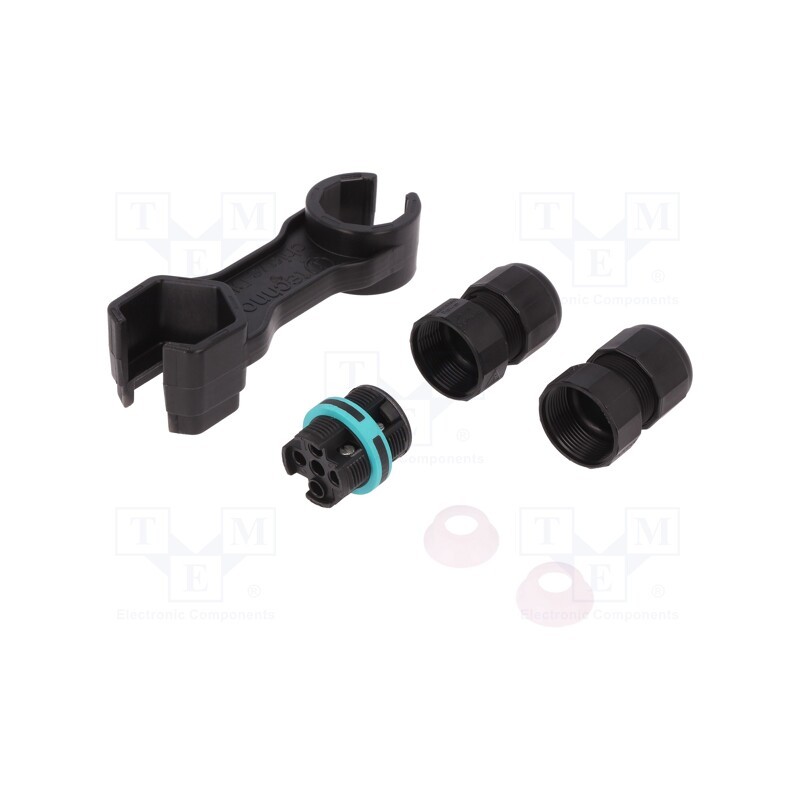 1 pcs x TECHNO - THB.391.A3A.R - Connector: AC supply, screw terminal, TH391, 7÷12mm, 4mm2, 450V
