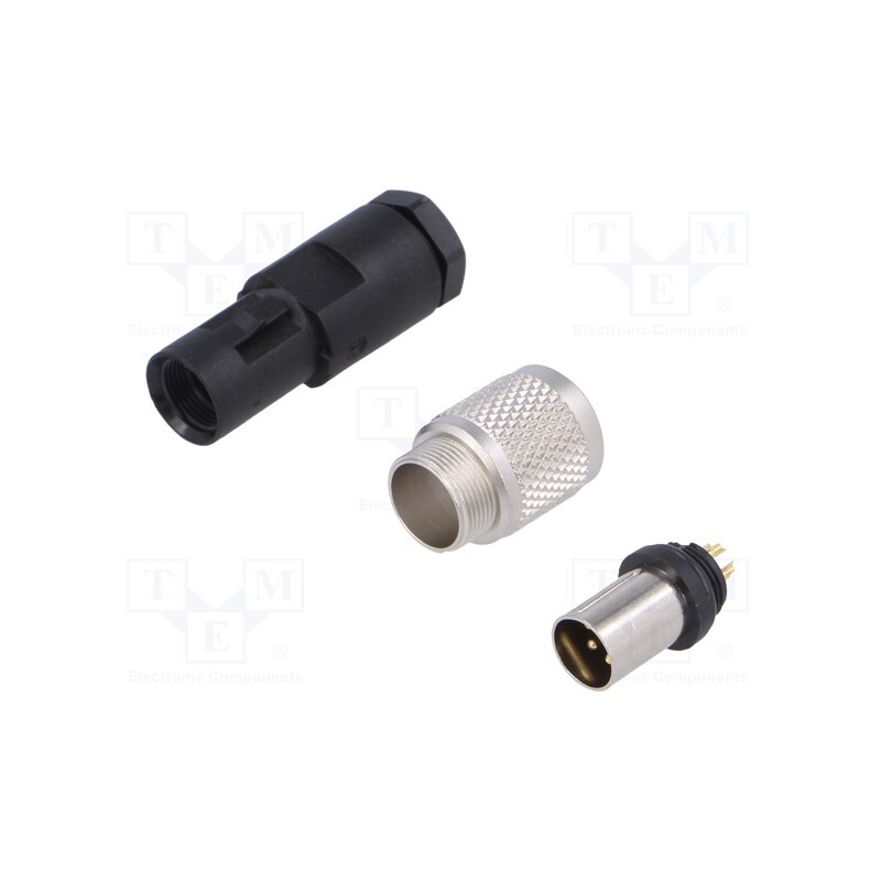 1 pcs x BINDER - 99 0413 00 05 - Connector: M9, plug, 712, male, PIN: 5, gold-plated, 3A, IP67, 125V