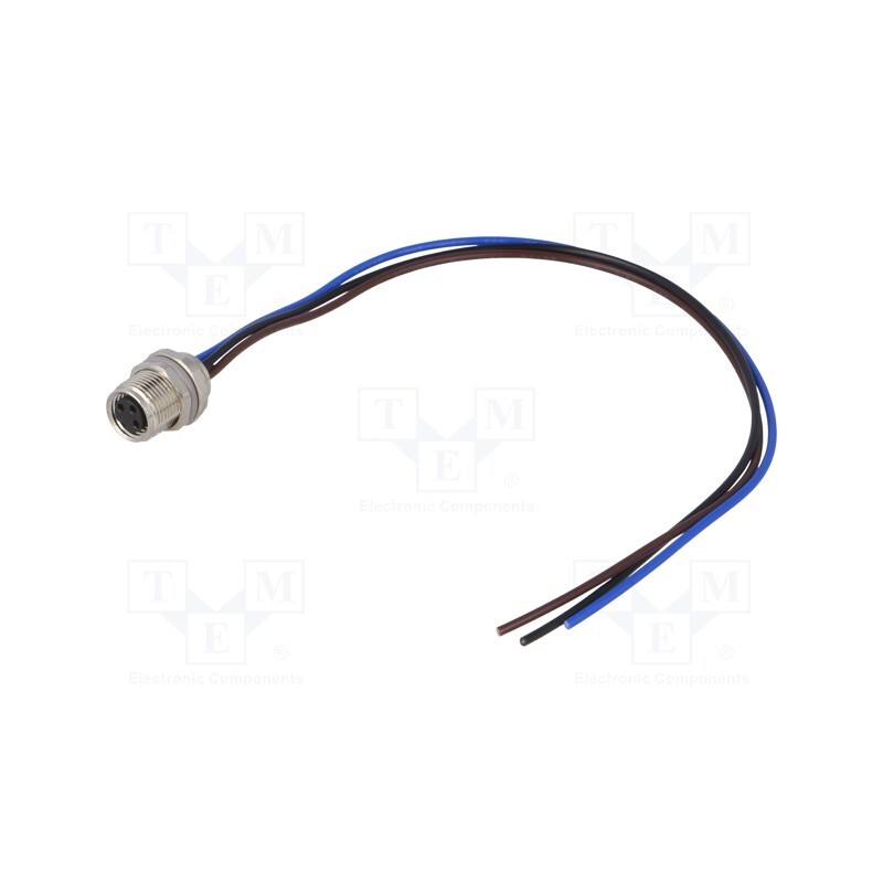 1 pcs x TE Connectivity - T4071017031-001 - Connector: M8, 0.2m, female, PIN: 3, socket, IP67, 60V