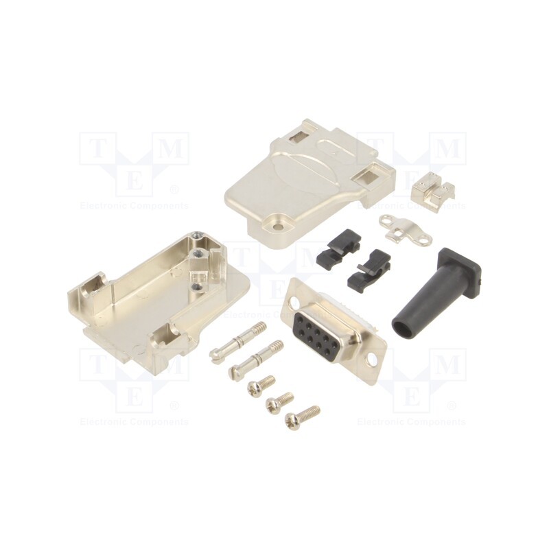 1 pcs x ENCITECH - 6355-0047-11 - D-Sub, PIN: 9, plug, female, soldering, for cable, black