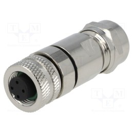 1 pcs x DEGSON ELECTRONICS - PASH-M12A-04P-FF-SL7002-00A(H) - Plug, M12, PIN: 4, female, A code-DeviceNet / CANopen, for cable