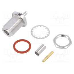 1 pcs x AMPHENOL RF - 172132 - Socket, N, female, straight, 50Ω, crimped, PTFE, gold-plated