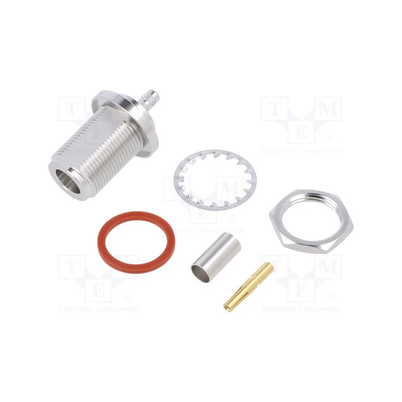 1 pcs x AMPHENOL RF - 172132 - Socket, N, female, straight, 50Ω, crimped, PTFE, gold-plated