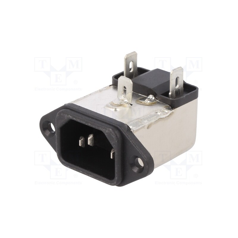1 pcs x ROXBURGH EMC - RIX0342H - Connector: AC supply, socket, male, 3A, 250VAC, IEC 60320, C14 (E)