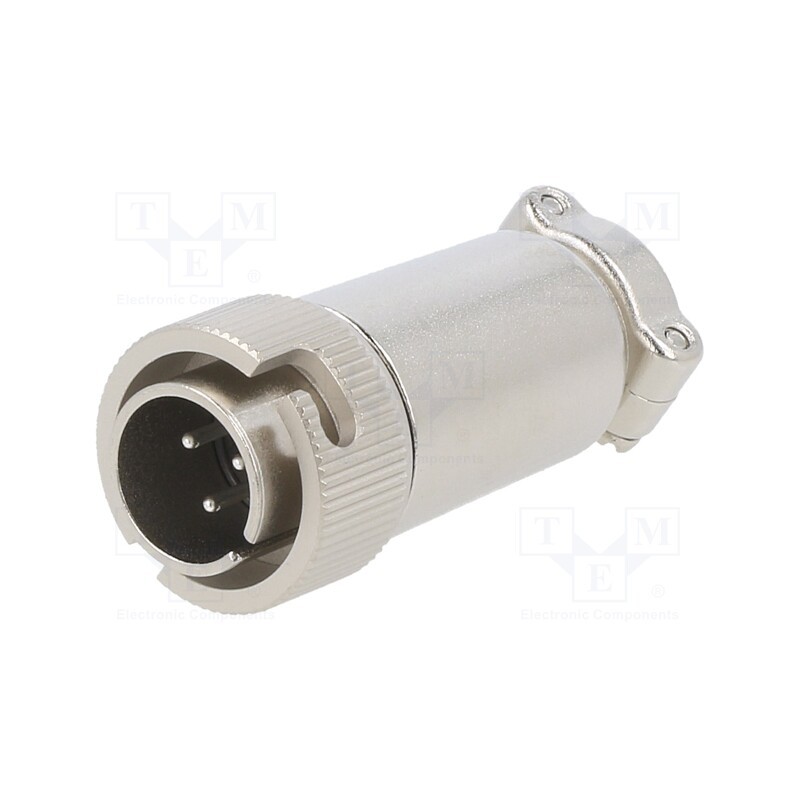 1 pcs x HIROSE - RM12BPE-3PH(76) - Connector: circular, RM,RM12, plug, male, straight, PIN: 3, 500V, 5A