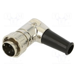 1 pcs x LUMBERG - 0134 03 - Plug, DIN, male, with strain relief, PIN: 3, angled 90°, for cable