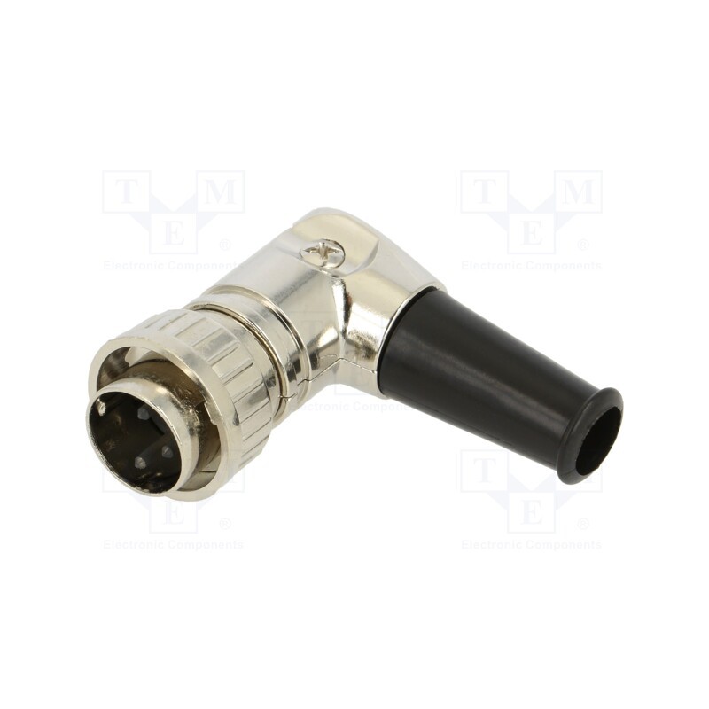 1 pcs x LUMBERG - 0134 03 - Plug, DIN, male, with strain relief, PIN: 3, angled 90°, for cable