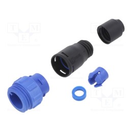 1 pcs x BULGIN - PX0411/03P/5560 - Connector: circular, plug, male, PIN: 3, w/o contacts, for cable