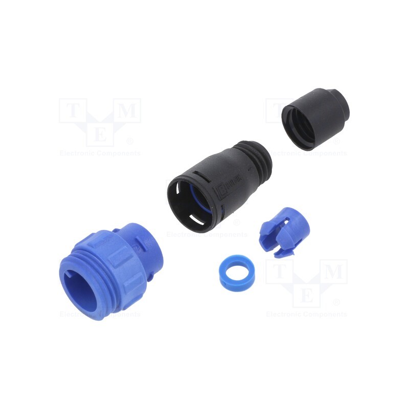 1 pcs x BULGIN - PX0411/03P/5560 - Connector: circular, plug, male, PIN: 3, w/o contacts, for cable