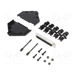 1 pcs x Amphenol Communications Solutions - L17DTPK-P-37+L77HDC62S - D-Sub HD, PIN: 62, female, straight, soldering, for cable, 