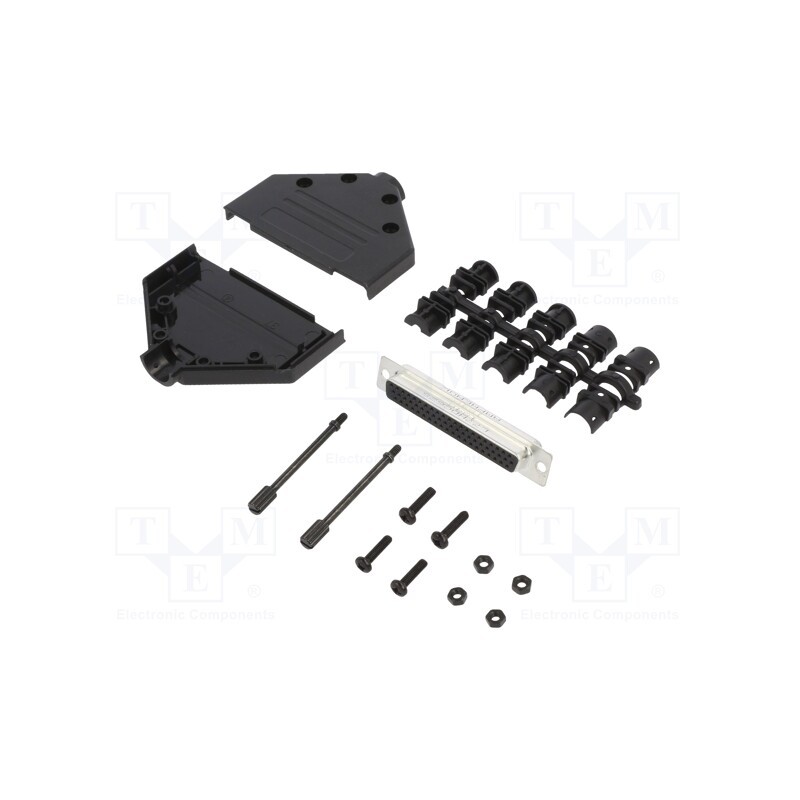 1 pcs x Amphenol Communications Solutions - L17DTPK-P-37+L77HDC62S - D-Sub HD, PIN: 62, female, straight, soldering, for cable, 