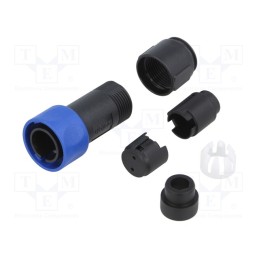 1 pcs x BULGIN - PXP4010/02P/6570 - Connector: circular, plug, male, PIN: 2, w/o contacts, for cable