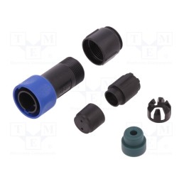 1 pcs x BULGIN - PXP4010/02P/4045 - Connector: circular, plug, male, PIN: 2, w/o contacts, for cable