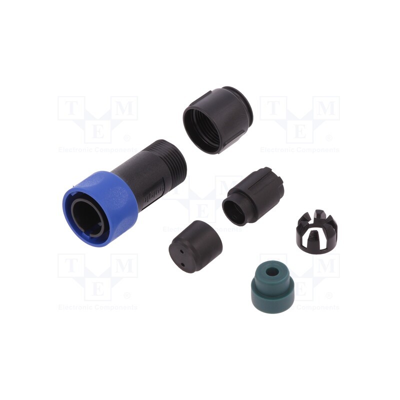 1 pcs x BULGIN - PXP4010/02P/4045 - Connector: circular, plug, male, PIN: 2, w/o contacts, for cable