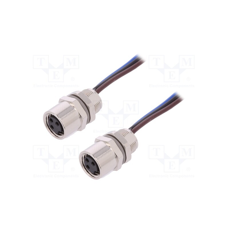 1 pcs x TE Connectivity - T4073014031-001 - Connector: M8, Len: 0.2m, female, PIN: 3, socket, IP67, 60V
