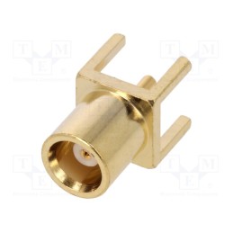 1 pcs x TE Connectivity - 1-1337581-0 - Socket, MCX, female, straight, 50Ω, THT, PTFE, gold-plated