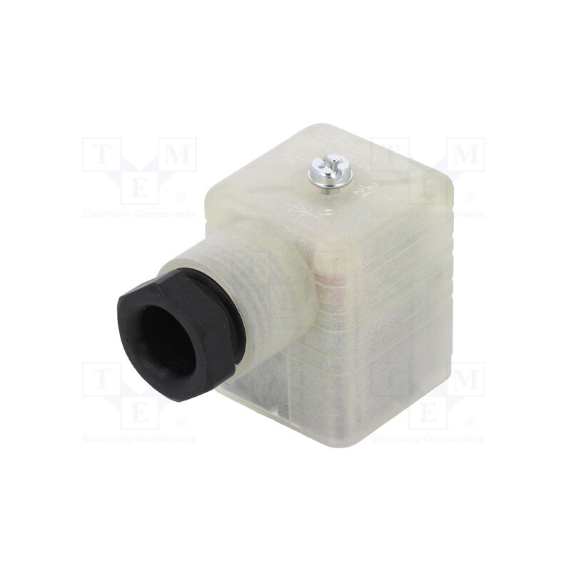 1 pcs x HIRSCHMANN - 934410002 GDML 2016 GB 1 LED 24 SCHWARZ - Connector: valve connector, plug, form A, 18mm, female, PIN: 3, M