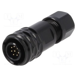 1 pcs x WEIPU - SA810/P8B - Plug, SA8, male, PIN: 8, IP67, 4÷5mm, 3A, soldering, for cable, 30V