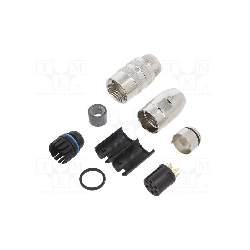 1 pcs x LUMBERG - 0322 07 - Connector: M16, plug, female, soldering, for cable, PIN: 7, 5A, 250V