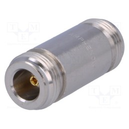 1 pcs x AMPHENOL RF - N7071A1-NT3G-50 - Coupler, N socket,both sides, straight, 50Ω, PTFE, gold-plated