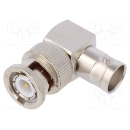 1 pcs x TELEGu00c4RTNER - J01004A0617 - Coupler, BNC socket,BNC plug, angled 90°, 50Ω, PTFE, gold-plated
