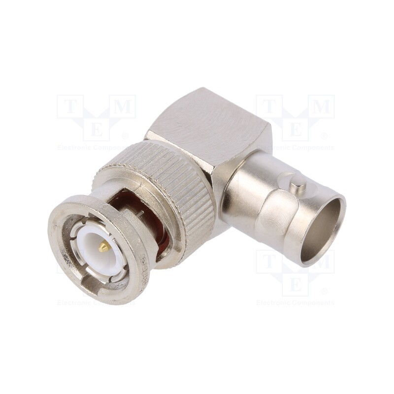 1 pcs x TELEGu00c4RTNER - J01004A0617 - Coupler, BNC socket,BNC plug, angled 90°, 50Ω, PTFE, gold-plated