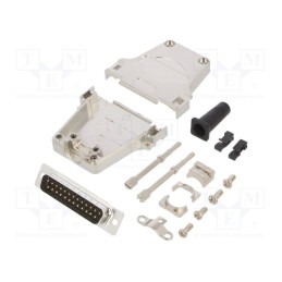 1 pcs x ENCITECH - 6355-0044-03 - D-Sub, PIN: 25, plug, male, soldering, for cable, black