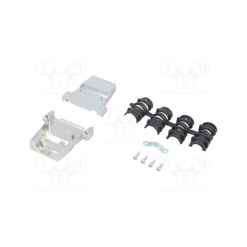 1 pcs x ENCITECH - DTXL25-SJS-T-K - Enclosure: for D-Sub connectors, D-Sub 25pin,D-Sub HD 44pin