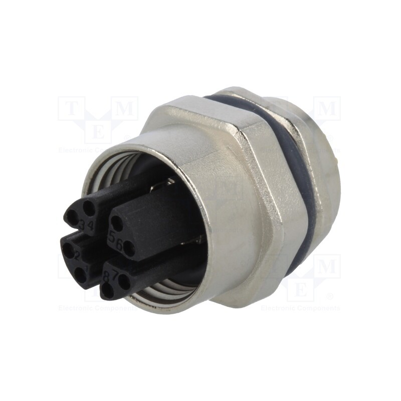 1 pcs x AMPHENOL LTW - MSXS-08PFFP-SF7001 - Socket, M12, PIN: 8, female, X code-ProfiNET, THT, IP67, Cat: 6a