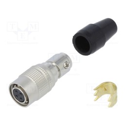 1 pcs x HIROSE - HR10A-7P-4S(73) - Connector: circular, HR10, push-pull, plug, 2A, silver plated, 5mm