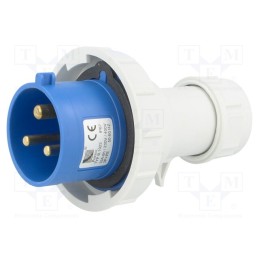 1 pcs x PAWBOL - B.1923 - Connector: AC supply, plug, male, 32A, 400VAC, IEC 60309, IP67