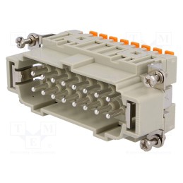 1 pcs x ILME - CSHM 16 - Connector: HDC, contact insert, male, CSH, PIN: 16, 16+PE, 16A, 600V