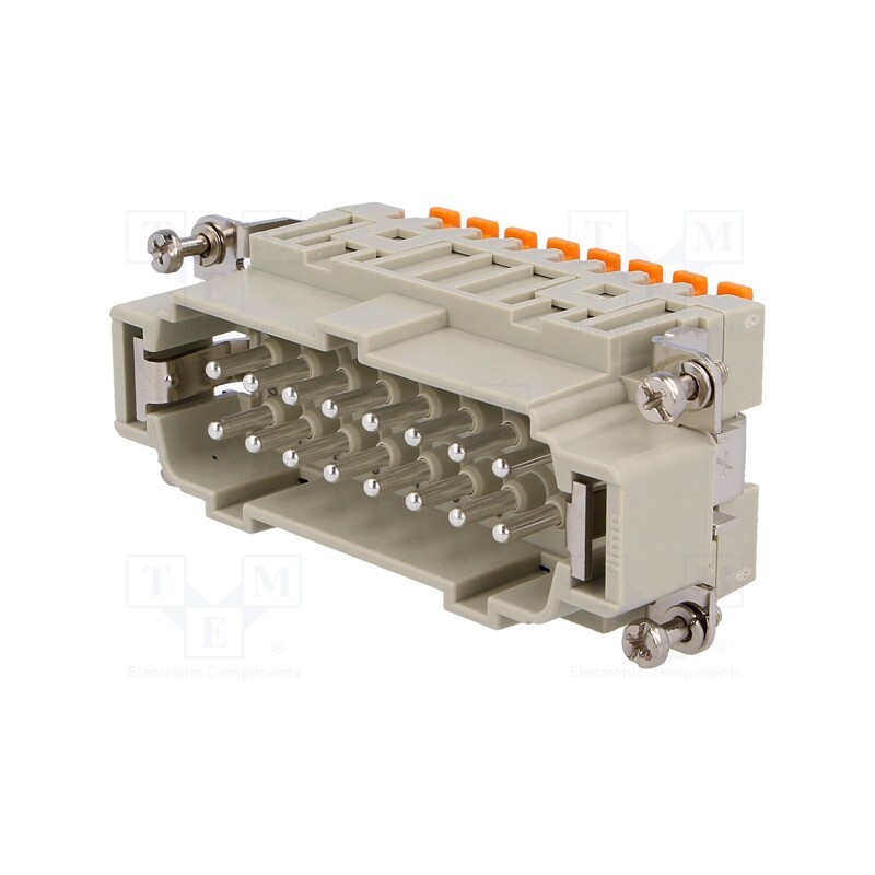 1 pcs x ILME - CSHM 16 - Connector: HDC, contact insert, male, CSH, PIN: 16, 16+PE, 16A, 600V