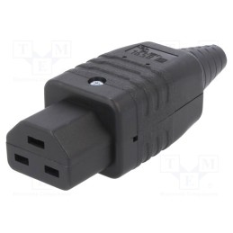 1 pcs x SCHURTER - 1658 - Connector: AC supply, plug, female, 16A, 250VAC, IEC 60320, black