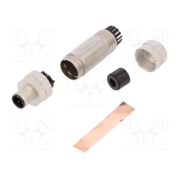 1 pcs x DEGSON ELECTRONICS - PBSH-M12A-04P-MM-SL7001-00A(H) - Plug, M12, PIN: 4, male, A code-DeviceNet / CANopen, for cable